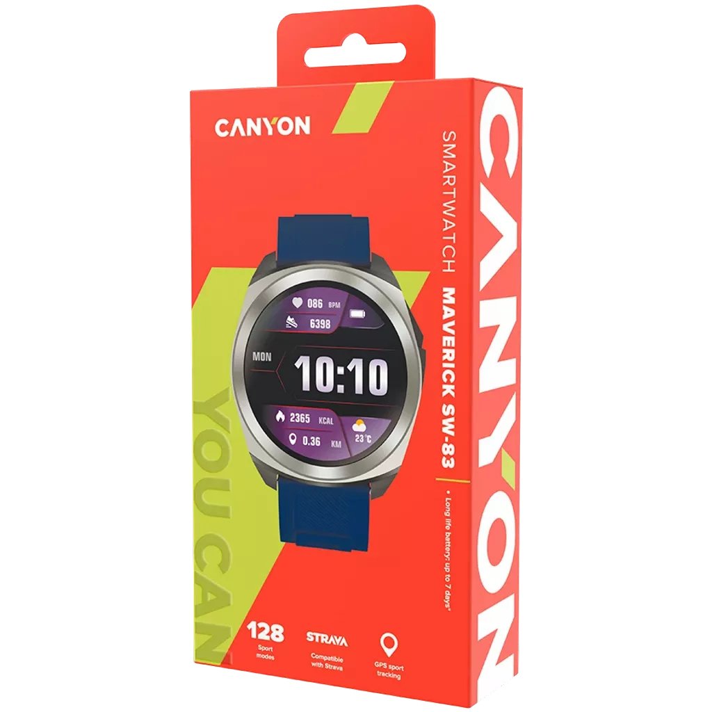 Canyon Reloj Inteligente Maveric Sw-83 Gps Plata/Azul
