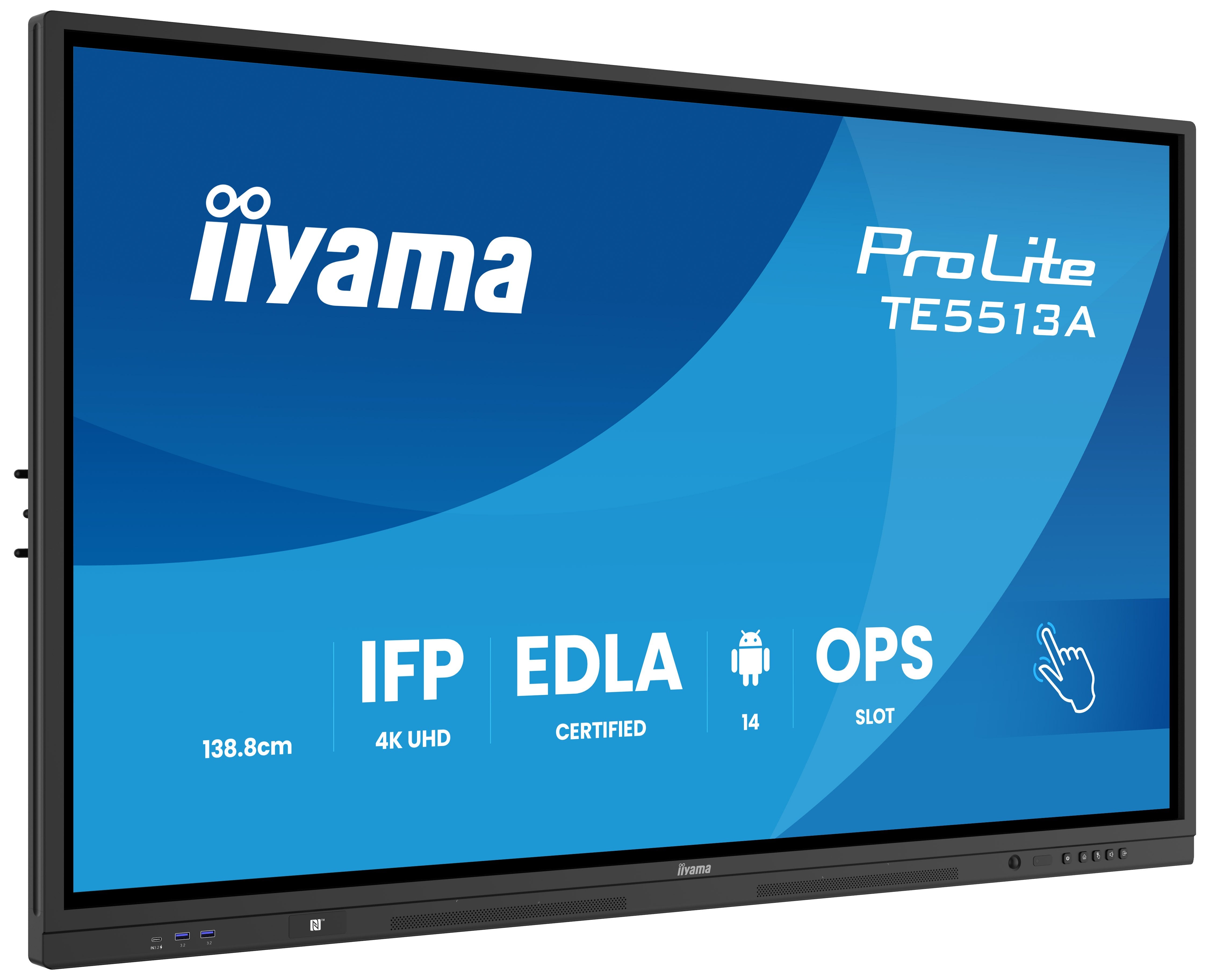 EAN 4948570128105 - iiyama TE5513A-B3AG pantalla de señalización Panel plano interactivo 138,7 cm (54.6") LCD Wifi 500 cd / m imagen 4