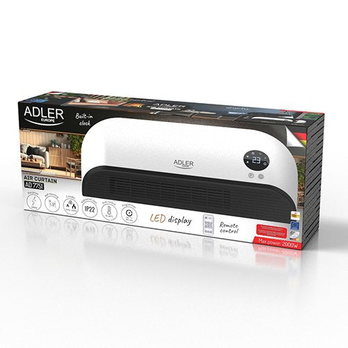 Adler Ad 7751 Cortina De Aire Negro, Blanco 2000 W