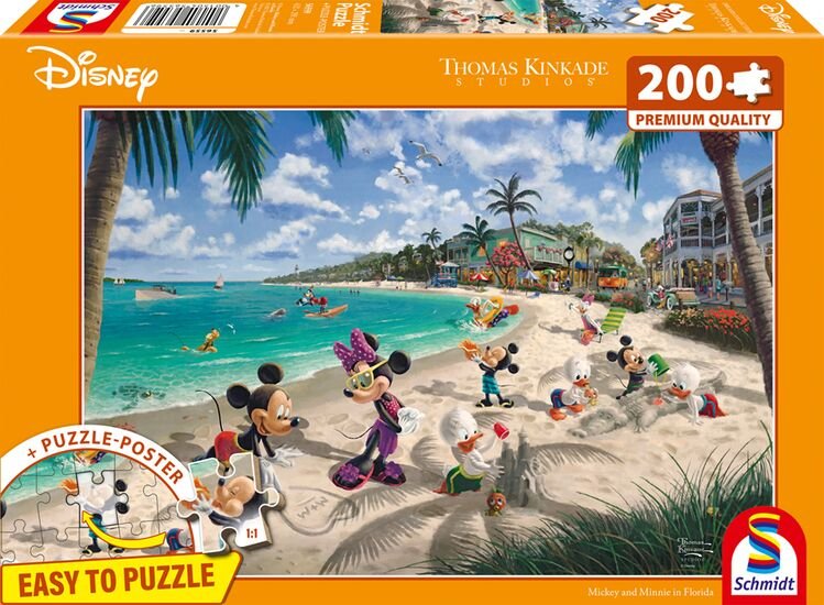 Juegos Schmidt Thomas Kinkade Studios: Disney - Mickey & Minnie En Florida, Puzzle 200 Parts 56559