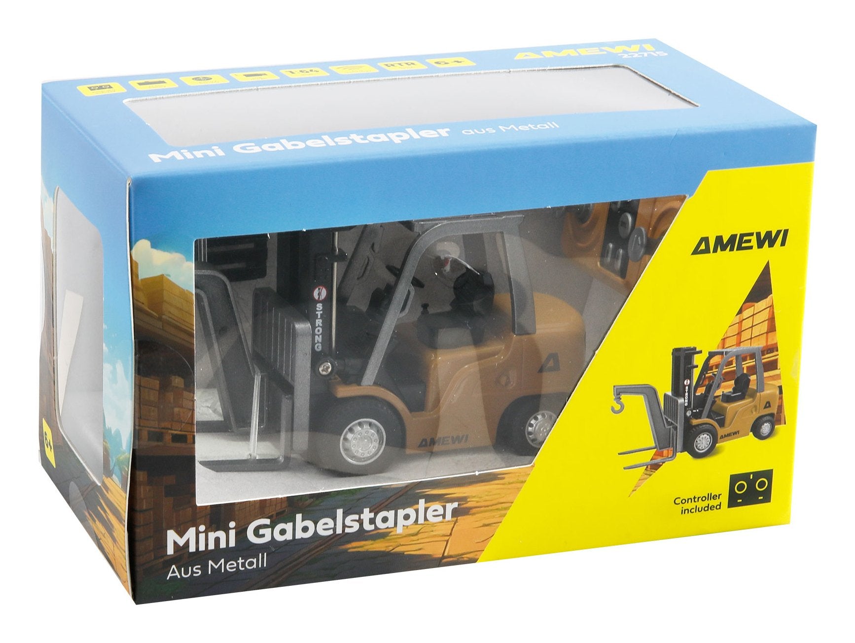 EAN 4262500342332 - Amewi 22715 modelo controlado por radio Carretilla elevadora Motor eléctrico 1:64 imagen 2