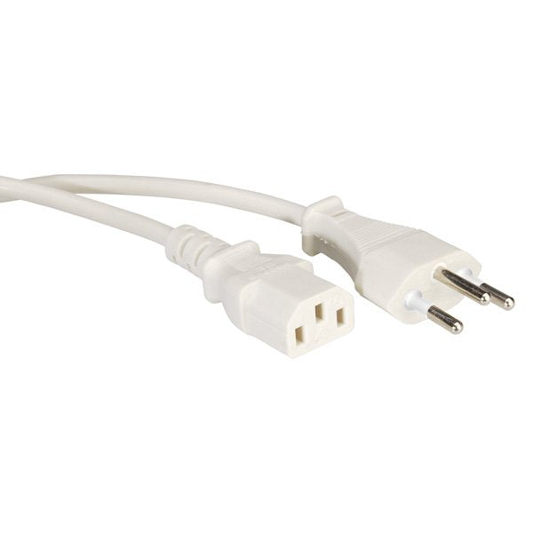 Value Netzcable T12 Auf C13, Wei, 1,8 M
