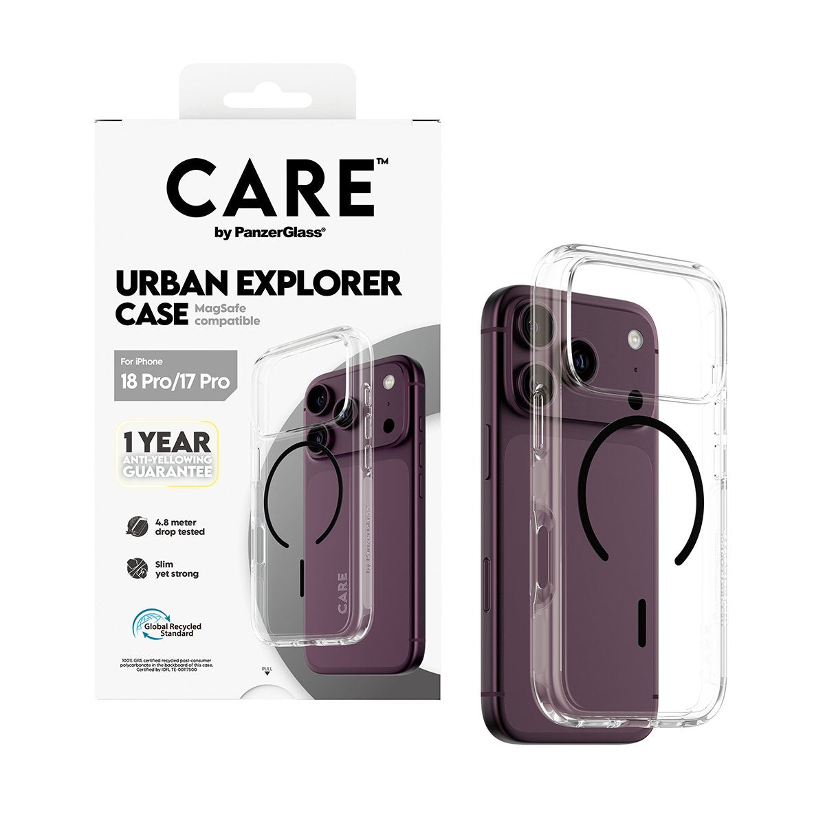Care By Panzerglass Urban Explorer Case Transparente M. Negro Magsafe Iphone 17 Pro
