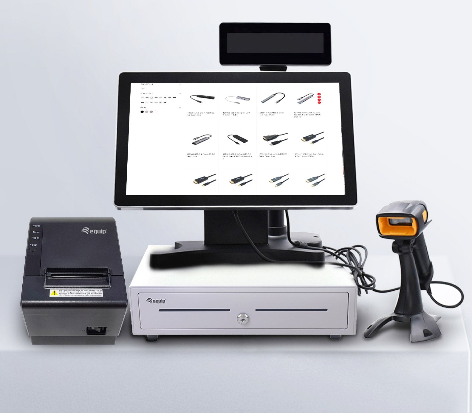 Tpv Cajon Portamonedas Equip Apertura Manual Y Automatica Conector Rj11 Color Blanco