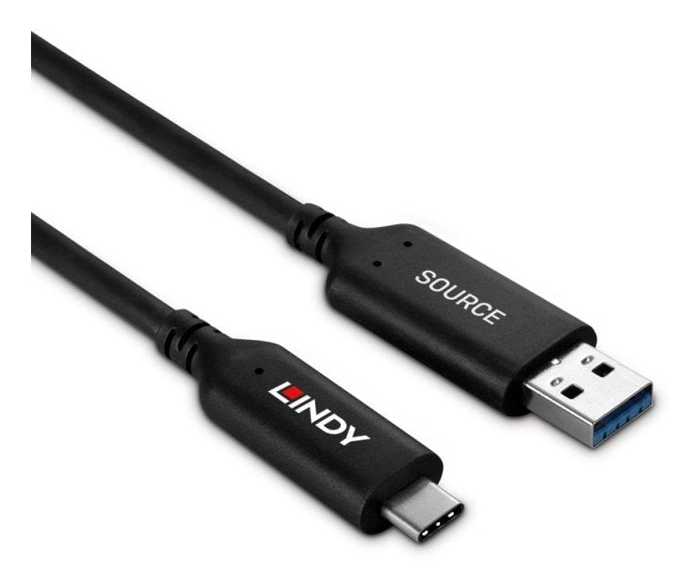 Cable Lindy 43395 Usb 3.2 Gen 1 (3.1 Gen 1) 10 M Usb A Usb C Negro