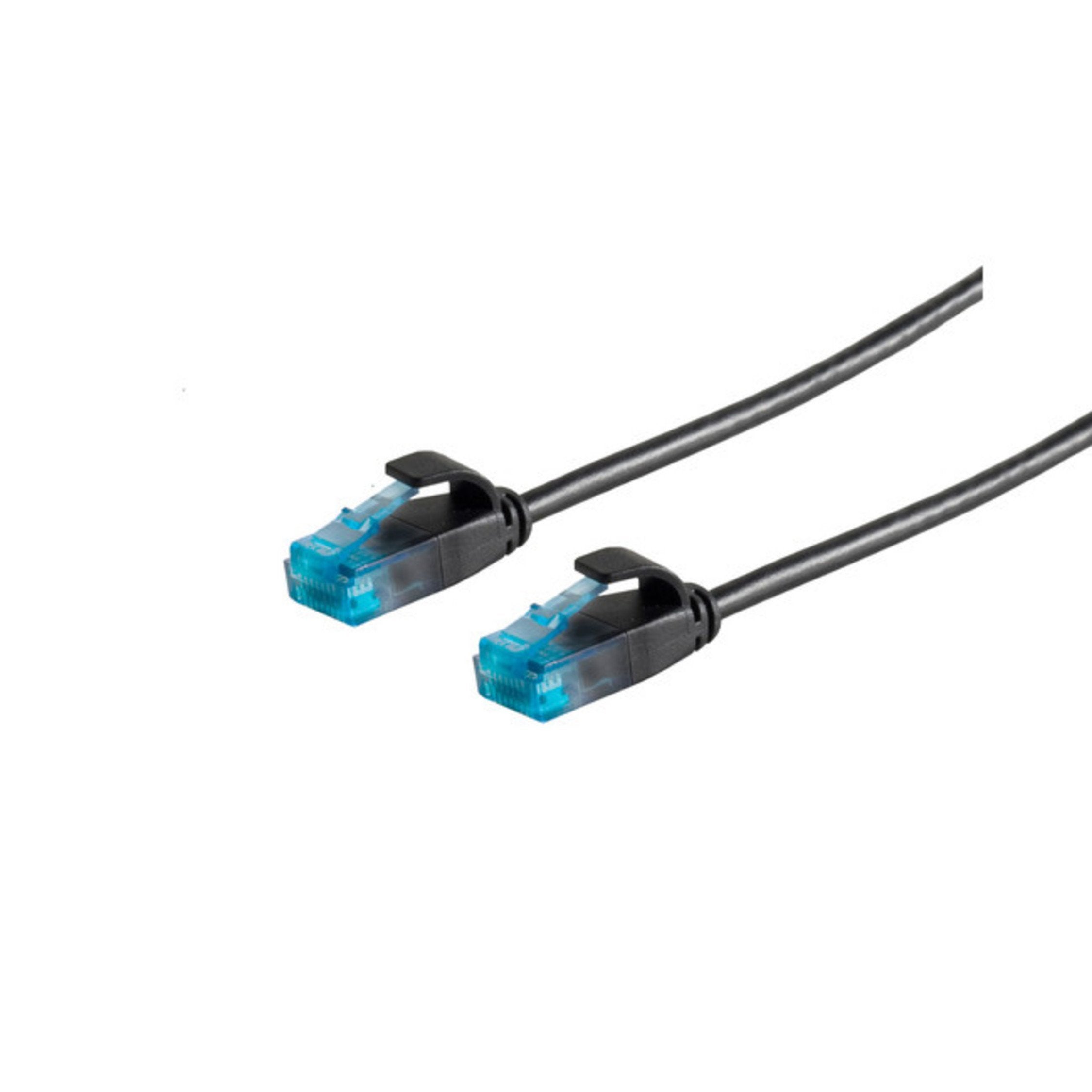 Cable De Red Tp Cat.6 U / Utp Delgado Negro 1.0m