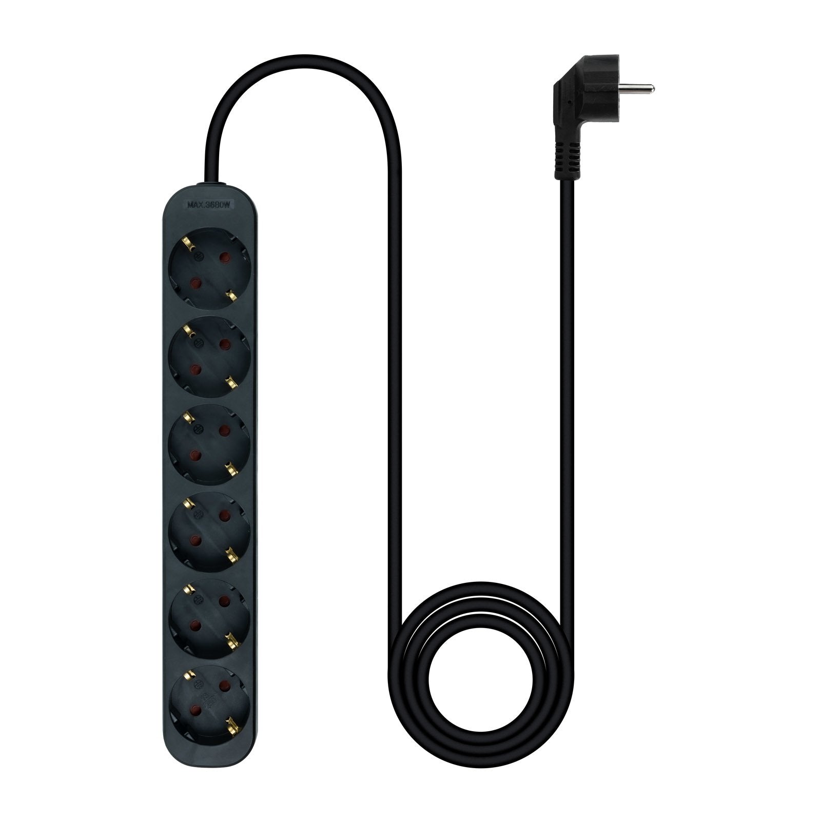 Nanocable Regleta 6 Tomas - 1.4m - Negro