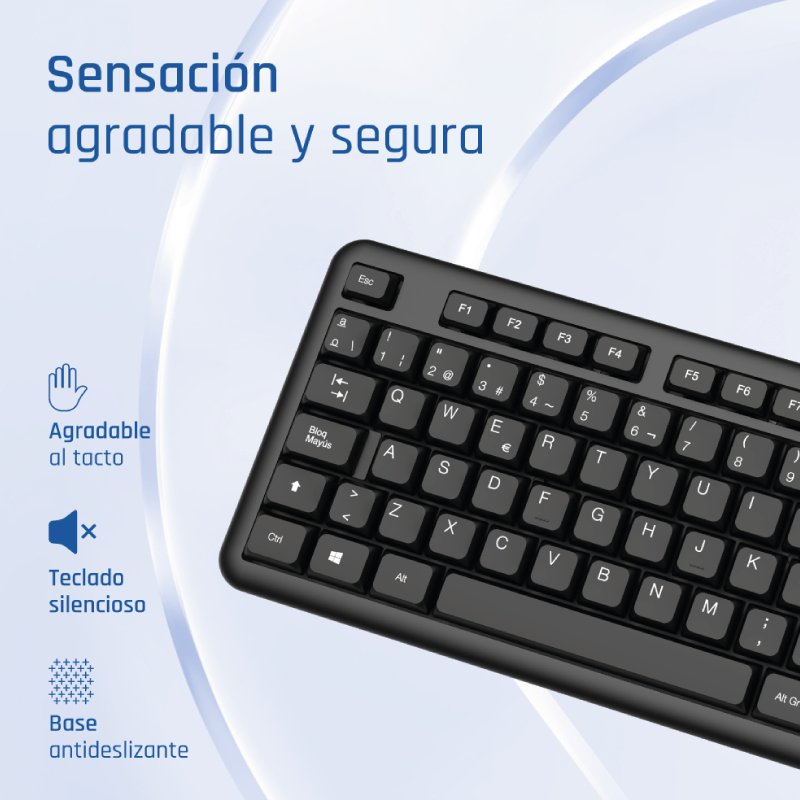 Teclado Oficina Usb Estándar Ck-Office-105t Negro