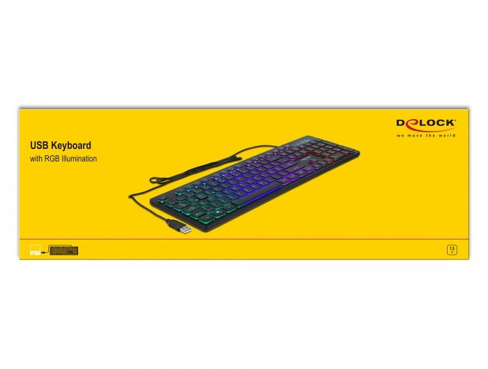 Teclado Aleman Delock Usb 1,5 M Negro