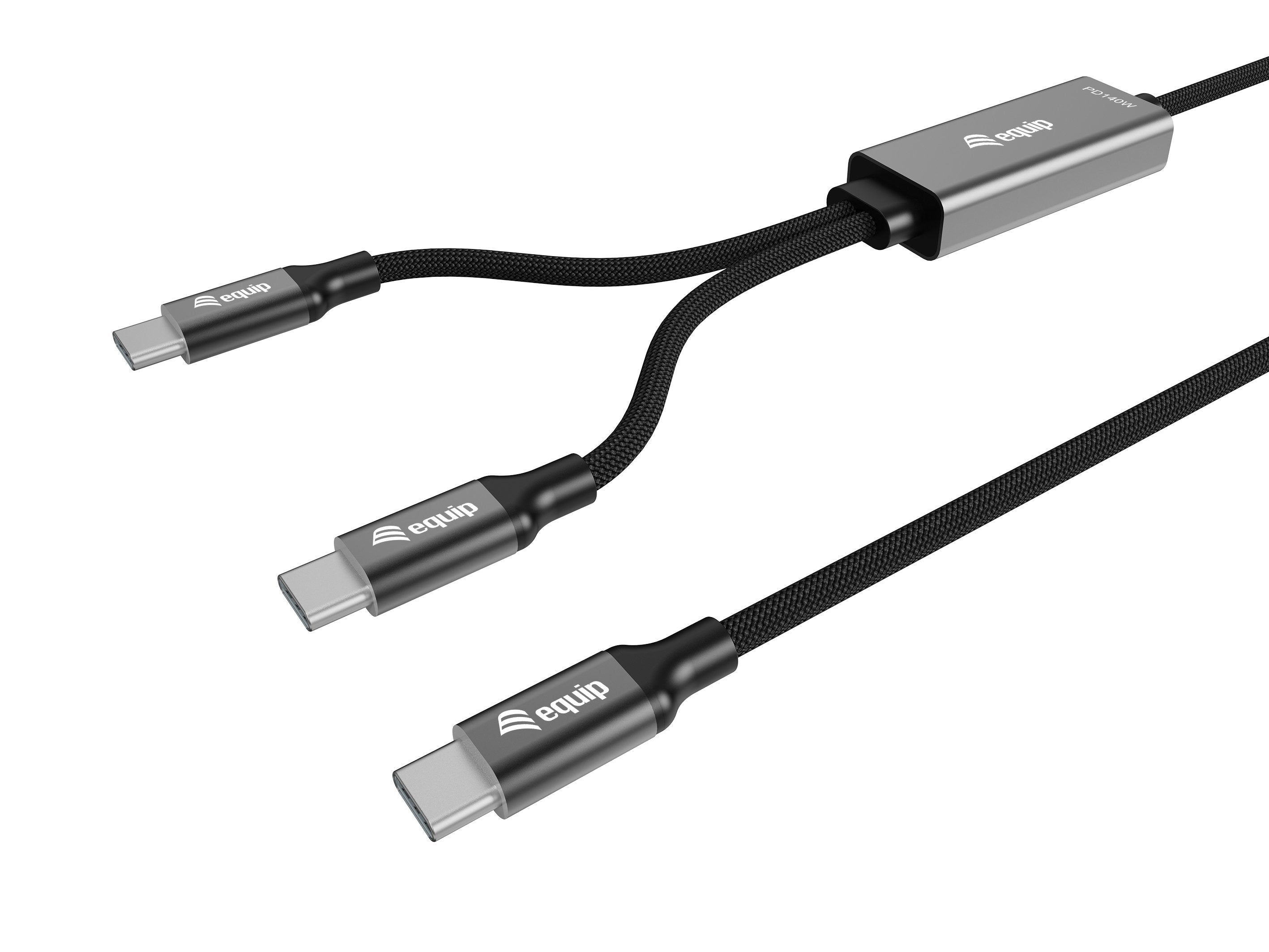 Equip Cable Usb-C4.0->C Y-Cable Pd140w M M 1.50m Negro