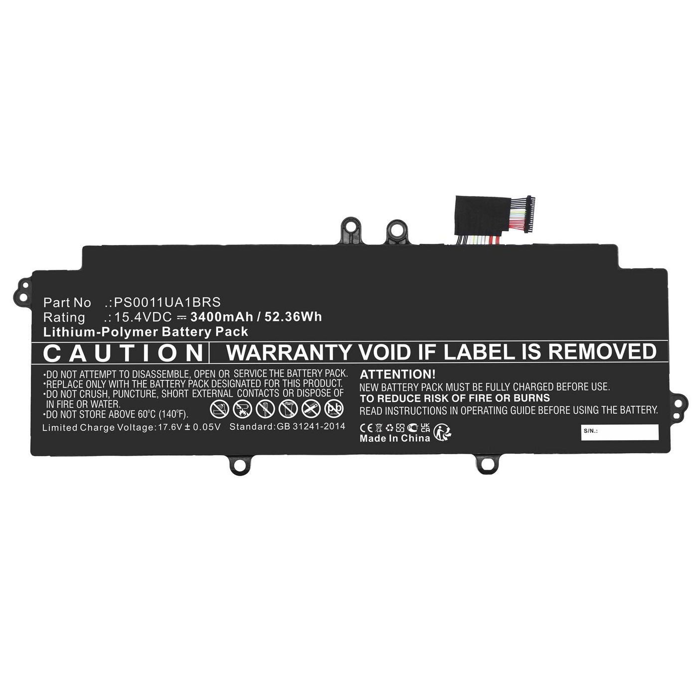 Laptop Battery For Notebook 52.36wh 15.4v 3400mah