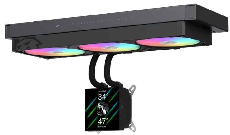 Gamemax Cpu Liquid Cooler Glacier 360 Lcd Black