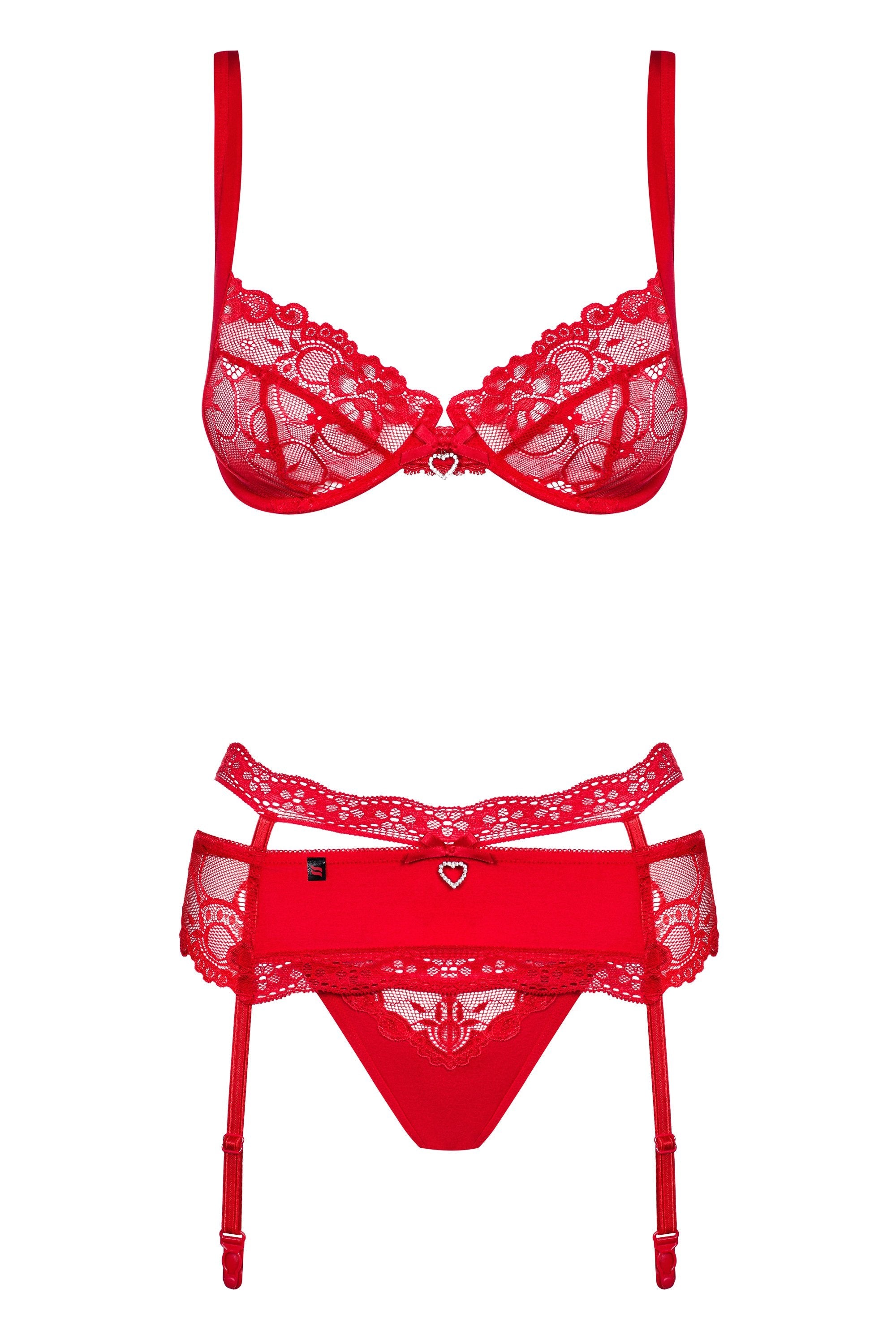 Heartina Set 3 Piezas Color Rojo :