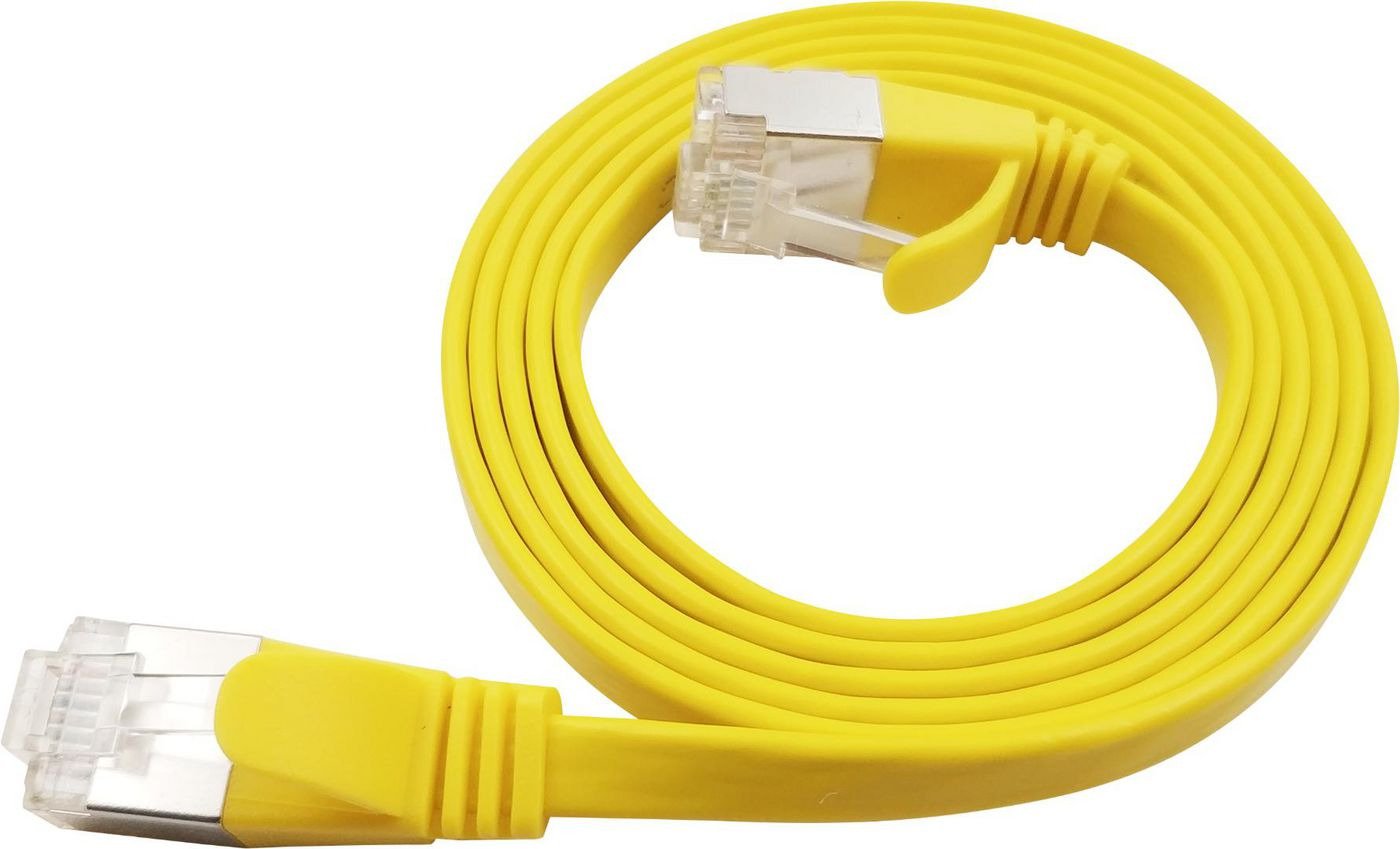 Flat U/Ftp Cat6a Yellow 4m Awg 32/7, Pvc, 1 85x6mm Stp-Fl6a-00400-Gl