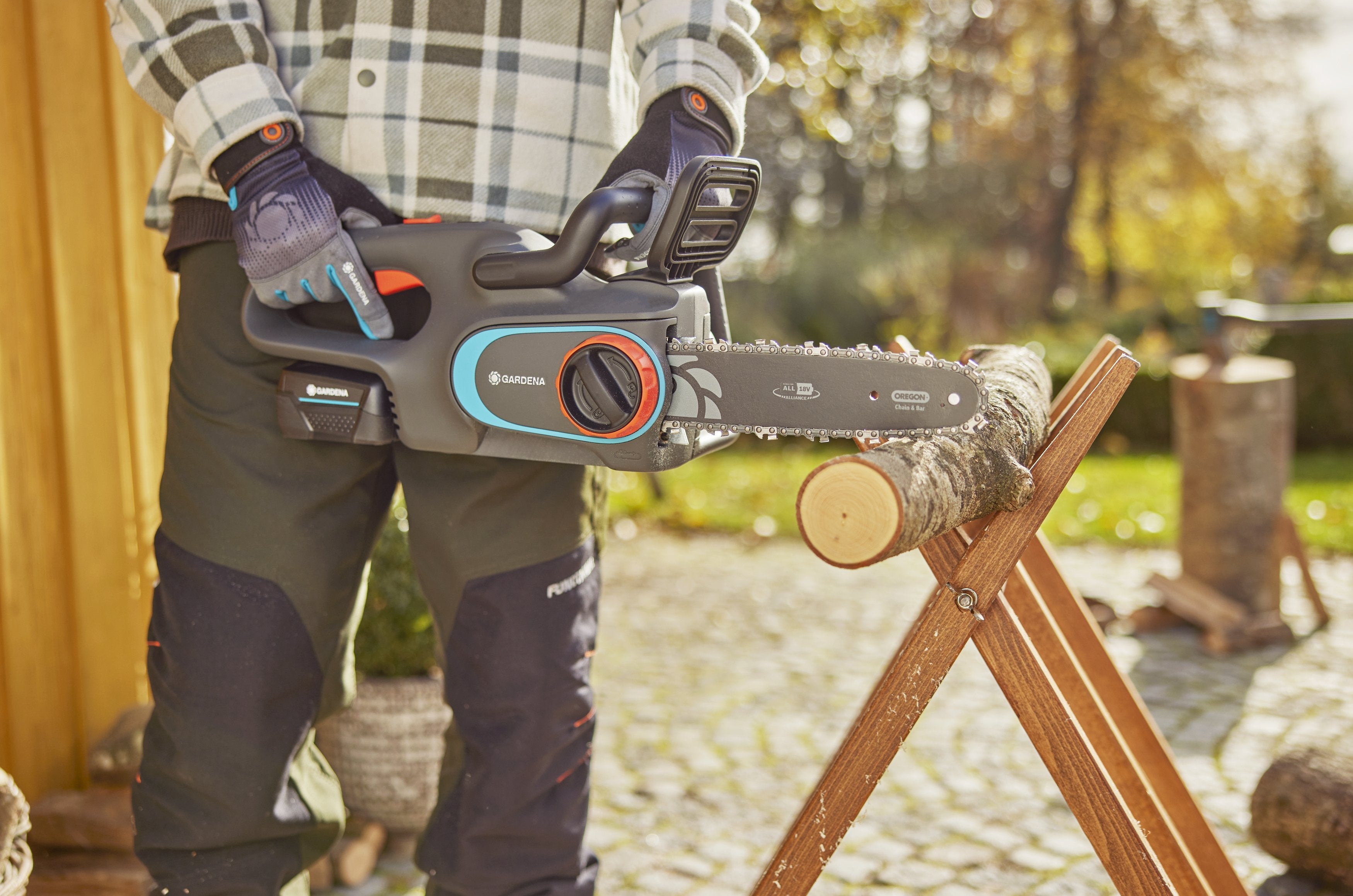 Cadena De Sierra Gardena 3/8", 25cm Para Motosierra Inalámbrica Powersaw 250/18v P4a 14792-20