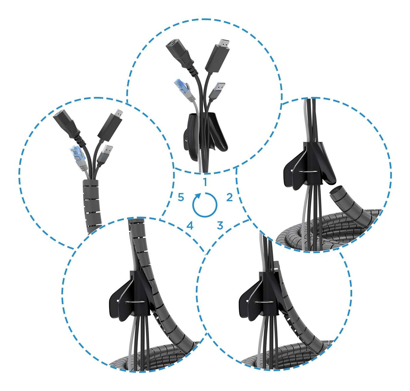 EAN 8435739902127 - AISENS A151-0900 organizador de cables Universal Pasacables 1 pieza(s) imagen 2