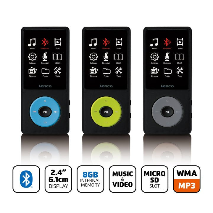 EAN 8711902081012 - Lenco Xemio-860BU Reproductor de MP3 8 GB Negro, Azul imagen 3