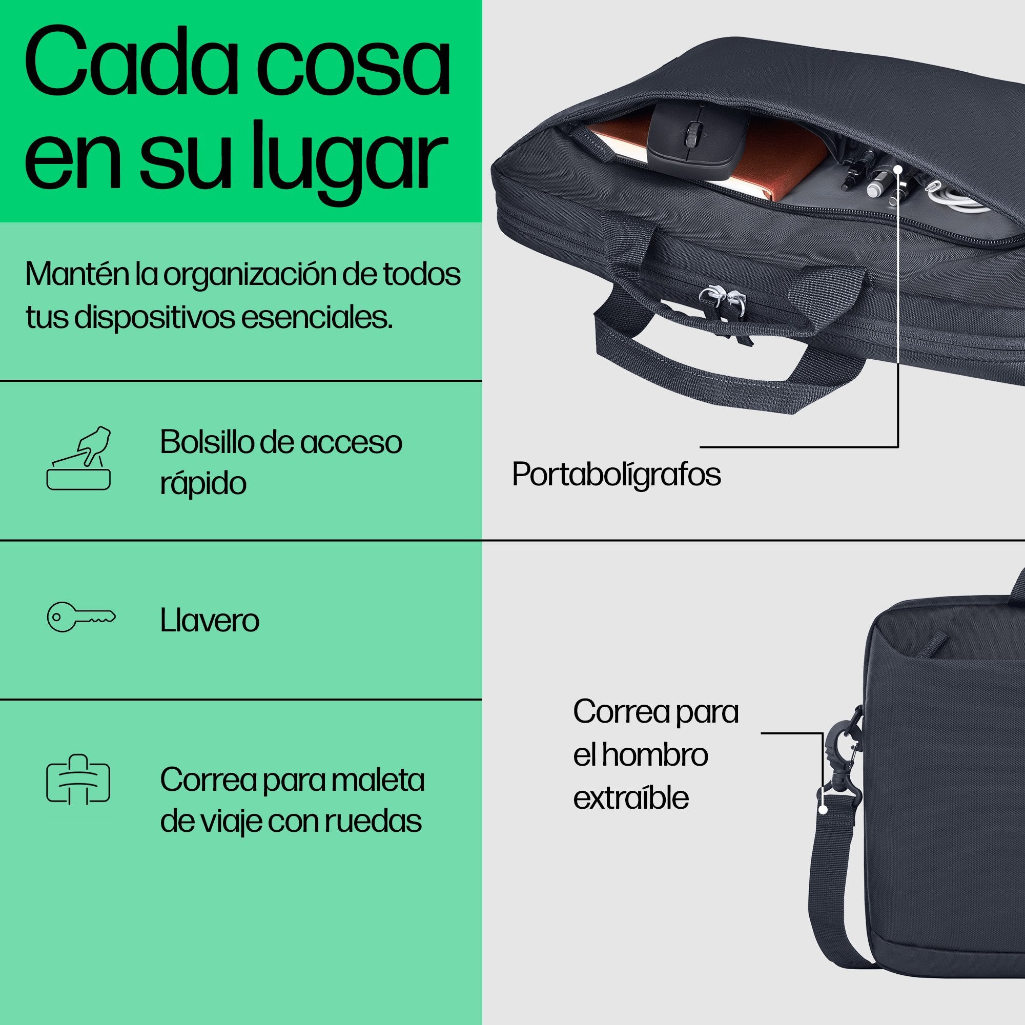 EAN 0198122601936 - HP Everyday 16 Odyssey Gray Laptop Briefcase 40,9 cm (16.1") Gris imagen 7