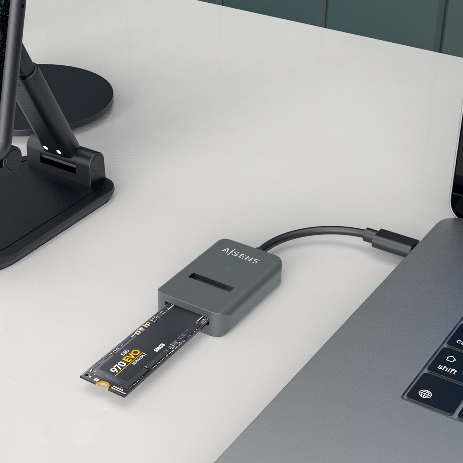 EAN 8436574708318 - AISENS ASUC-M2D012-GR caja para disco duro externo Caja externa para unidad de estado sólido (SSD) imagen 5