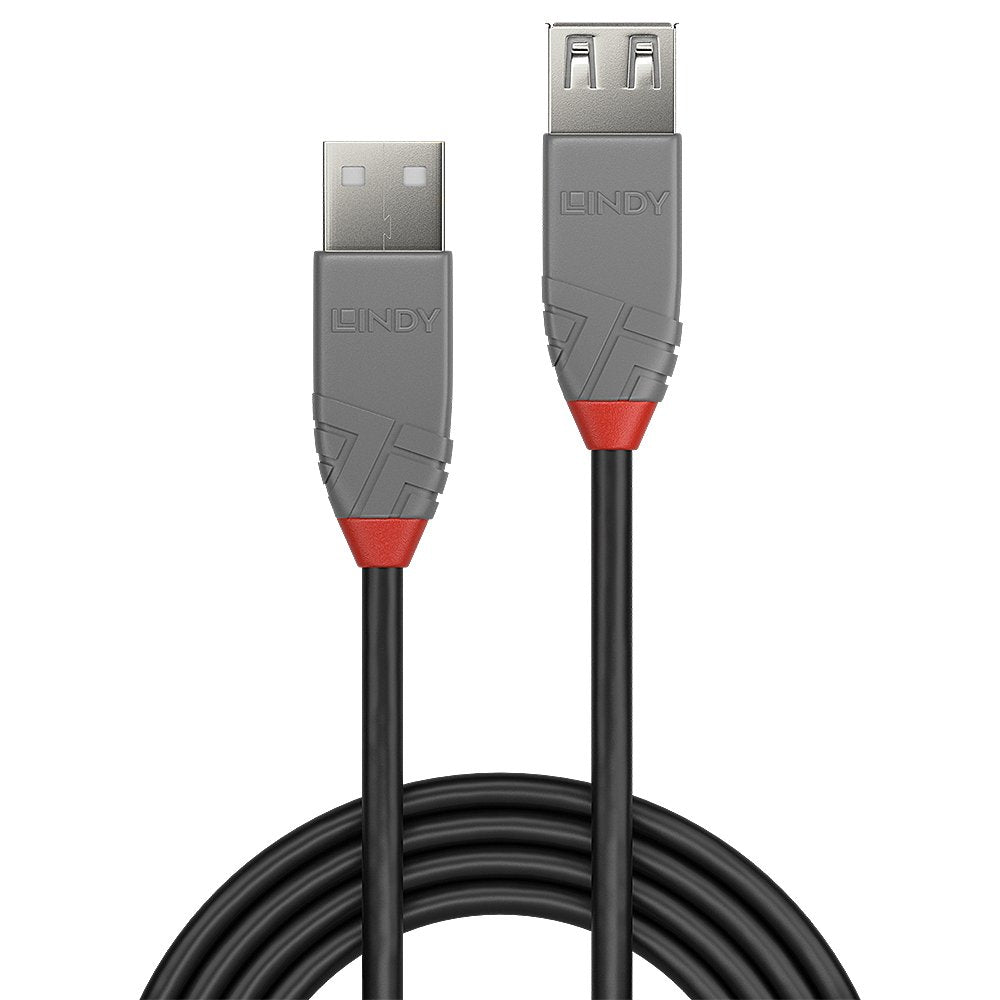 Lindy Usb 2.0 Verlängerung Typ A/A Anthra Line M/F 5m