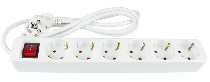 Regleta Alcasa Ps016-W015 Base Múltiple 1,5 M 6 Salidas Ac Interior Blanco