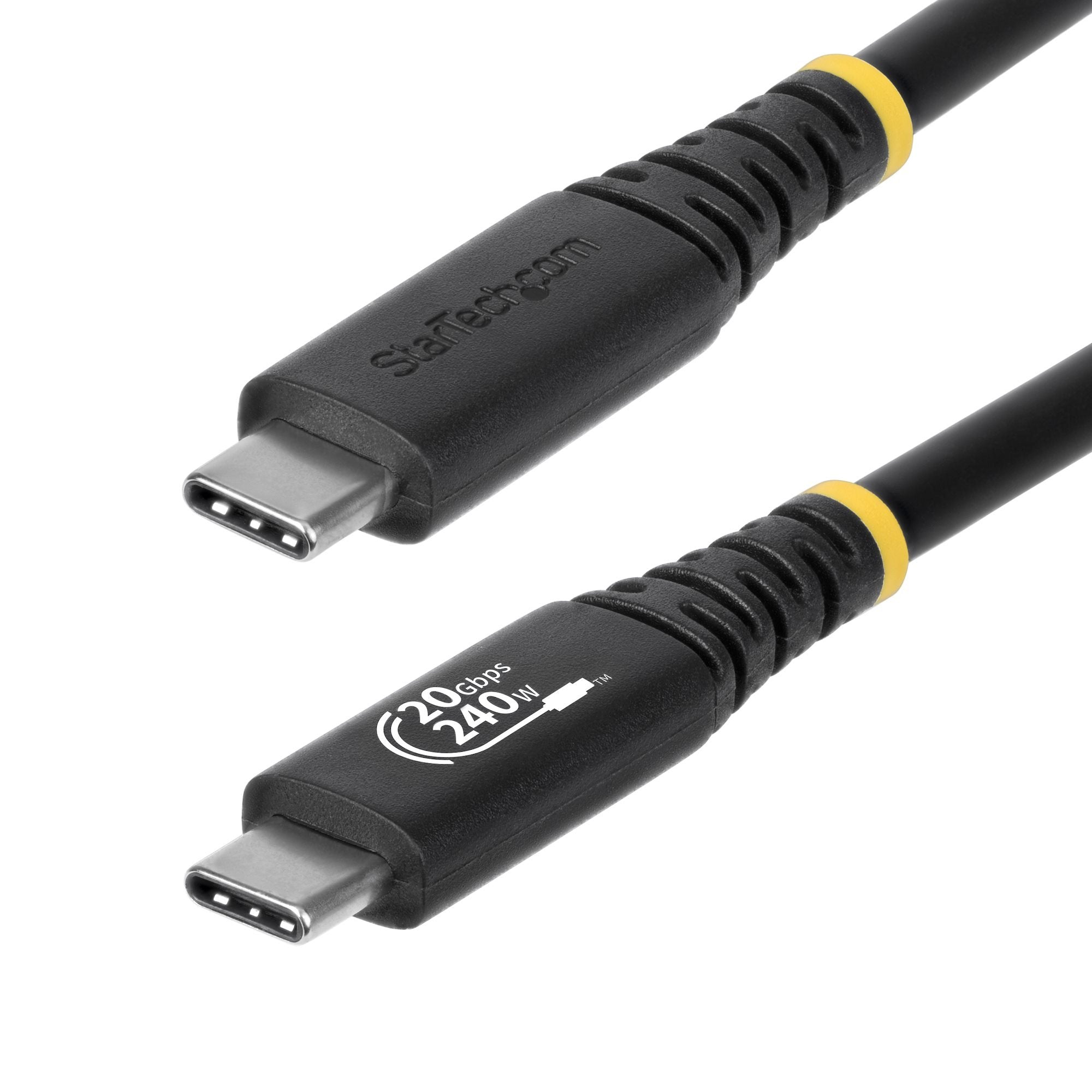 Startech.Com Cable Usb Usb-C (M) A Usb-C (M) Usb4 / Thunderbolt 3 / Thunderbolt 4 / Displayport 1.4 2 M Admite 4k120hz Resistente Rango De Potencia Ampliado (Epr) Admite Suministro De Carga 3 1 Flexible Negro