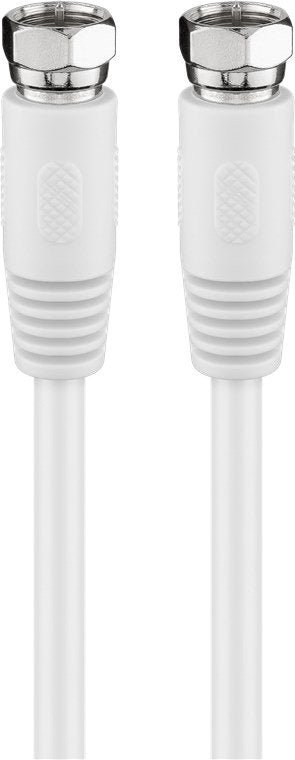 Cable De Conexion Sat Blanco, 0.5 M - F Macho <=> F Macho
