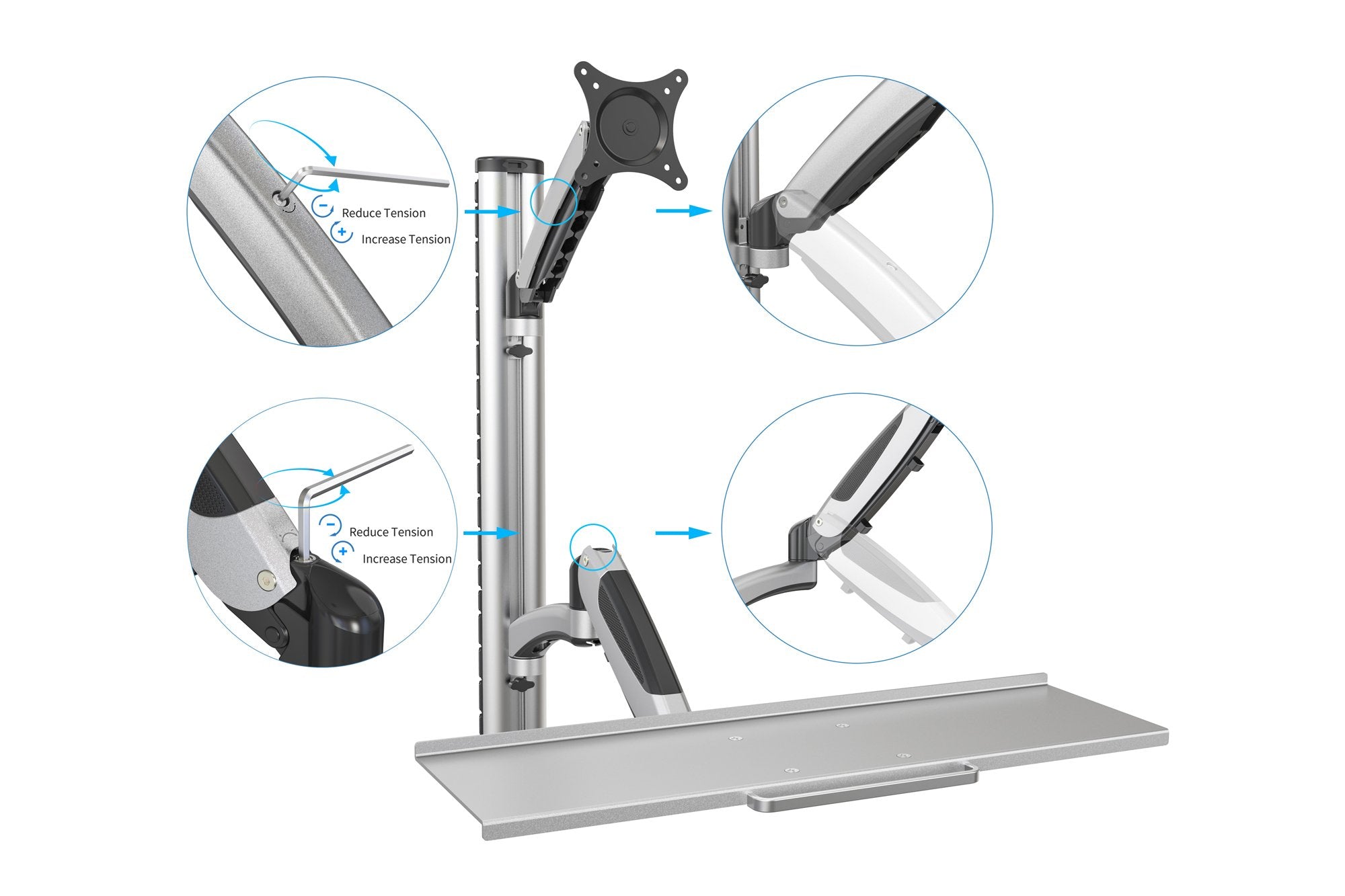 EAN 4016032383161 - Digitus DA-90354 soporte para monitor 68,6 cm (27") Plata imagen 5