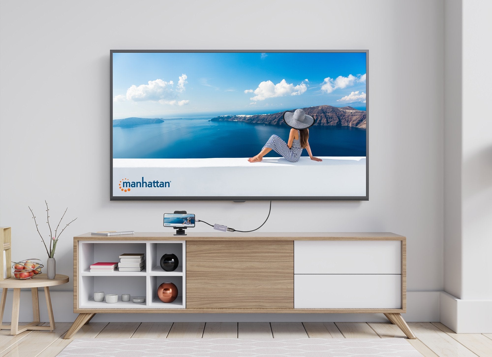 Manhattan 190299 Base Para Portátil Y Replicador De Puertos Alámbrico Usb 3.2 Gen 1 (3.1 Gen 1) Type-C Plata