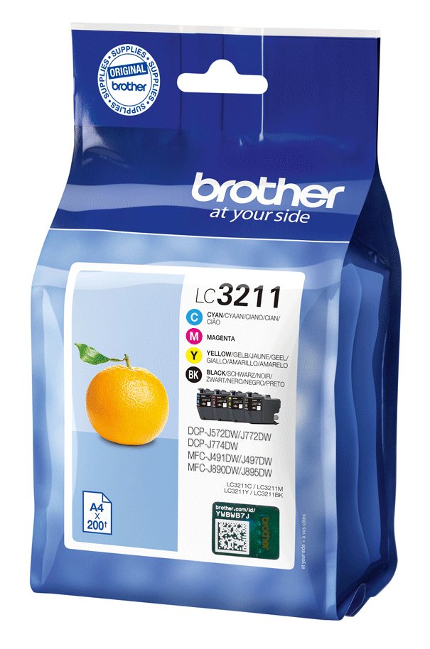 EAN 4977766780186 - Brother LC3211VALDR cartucho de tinta 4 pieza(s) Original Negro, Cian, Magenta, Amarillo imagen 2