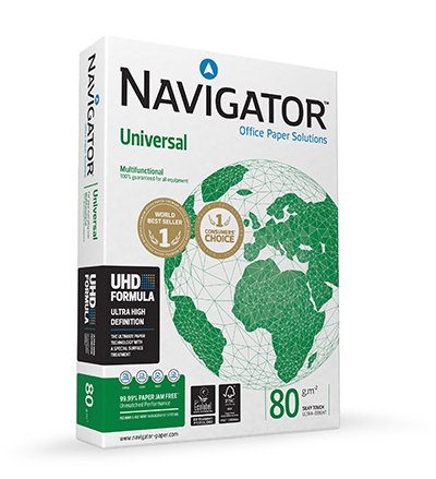 EAN 5602024006102 - Navigator Universal papel para impresora de inyección de tinta A4 (210x297 mm) 500 hojas Blanco imagen 1