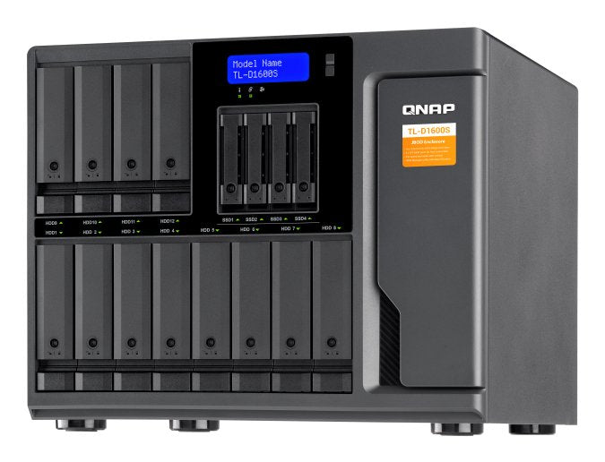 EAN 4713213516256 - QNAP TL-D1600S caja para disco duro externo Carcasa de disco duro/SSD Negro, Gris 2.5/3.5" imagen 1