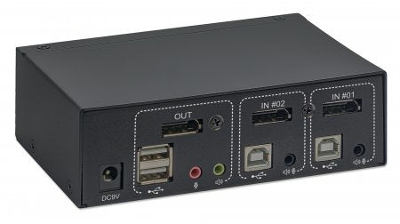 Manhattan Kvm Switch Displayport Usb 2x1 4k 60hz