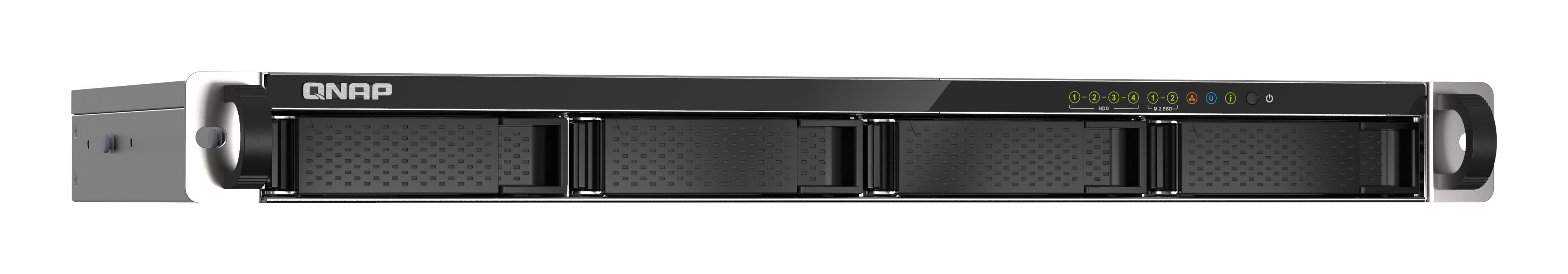 EAN 0885022021550 - QNAP TS-435XeU NAS Bastidor (1U) Marvell CN9131 4 GB DDR4 0 TB QNAP QTS Negro, Gris imagen 4