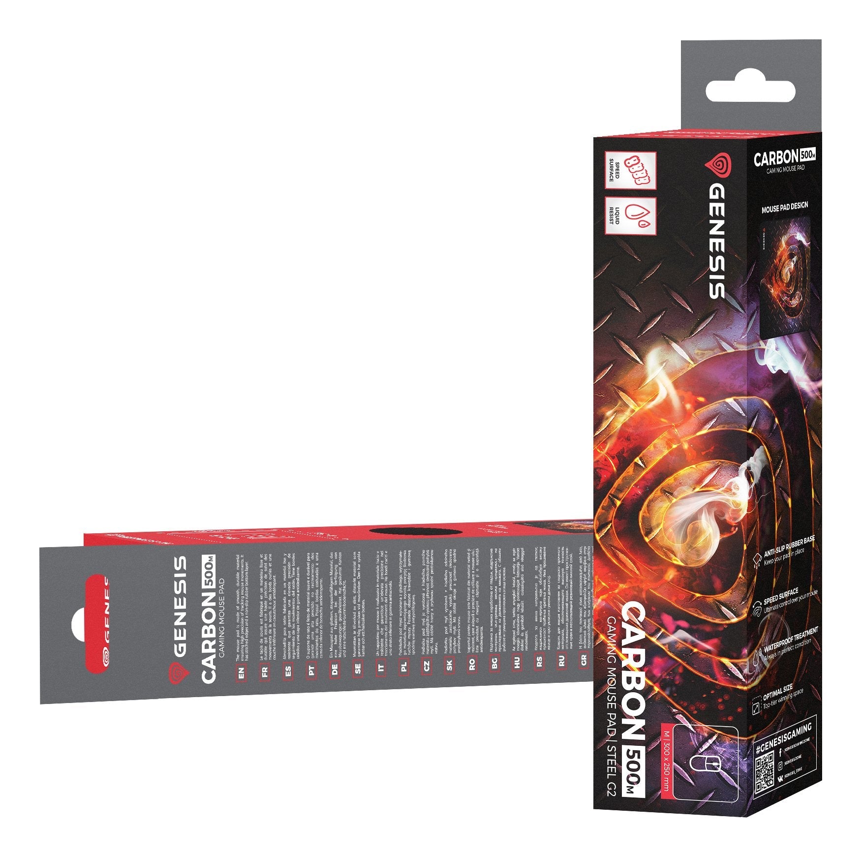 Alfombrilla Genesis Carbon 500 M Steel G2 300x250 Mm