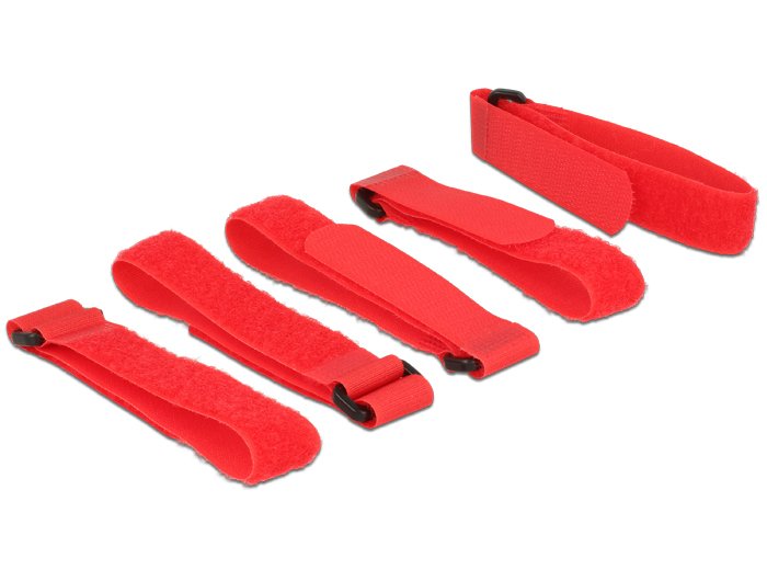 EAN 4043619187058 - DeLOCK 18705 velcro Rojo 5 pieza(s) imagen 1