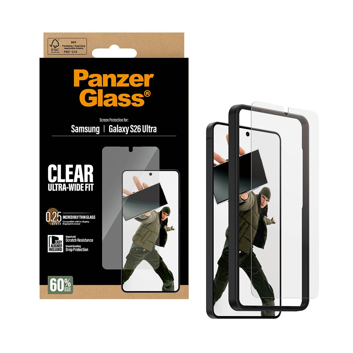 EAN 5715685033841 - PanzerGlass ® Screen Protector Samsung Galaxy S26 Ultra | Ultra-Wide Fit w. EasyAligner Protector de pant imagen 5