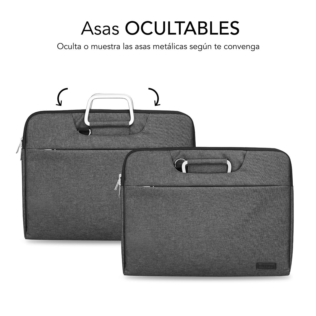 Maletín Subblim Business Laptop Sleeve Para Portátiles Hasta 15.6' Cinta Para Trolley Gris