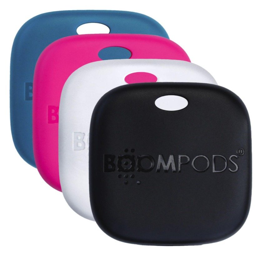 Boompods Boomtag Rechargeable 4er Black, Blue, White, Pink