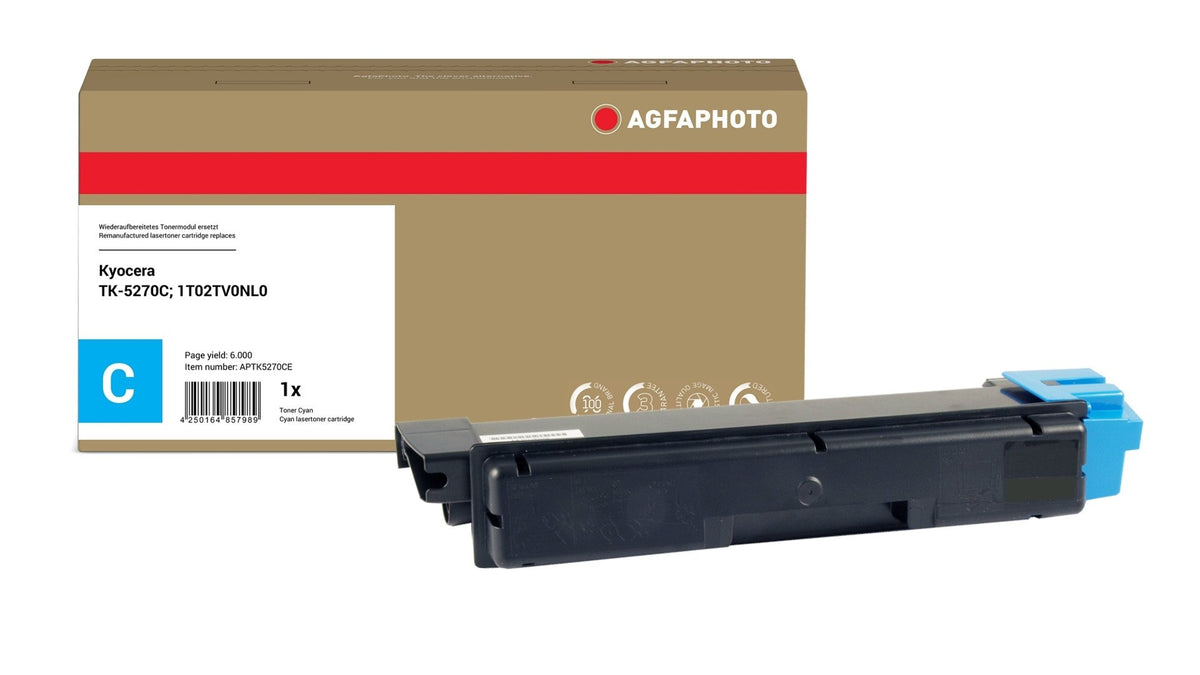 EAN 4250164857989 - AgfaPhoto APTK5270CE cartucho de tóner 1 pieza(s) Compatible Cian imagen 1