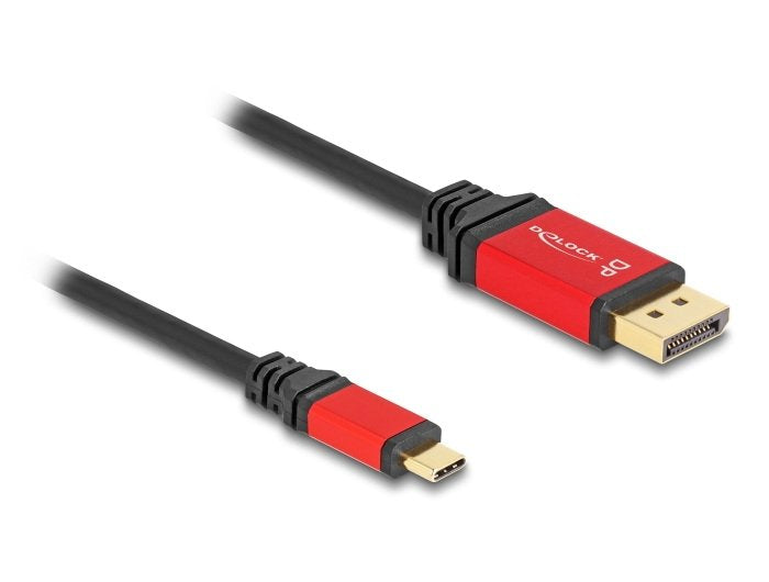 Delock 80093 Cable Usb Type-C A Displayport (Modo Dp Alt) 8k 30 Hz Con Función Hdr 2 M Rojo