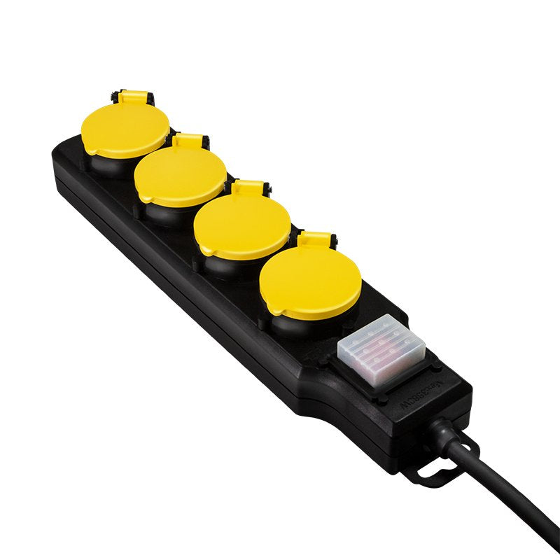 EAN 4052792060614 - LogiLink LPS254 base múltiple 1,5 m 4 salidas AC Exterior Negro, Amarillo imagen 3