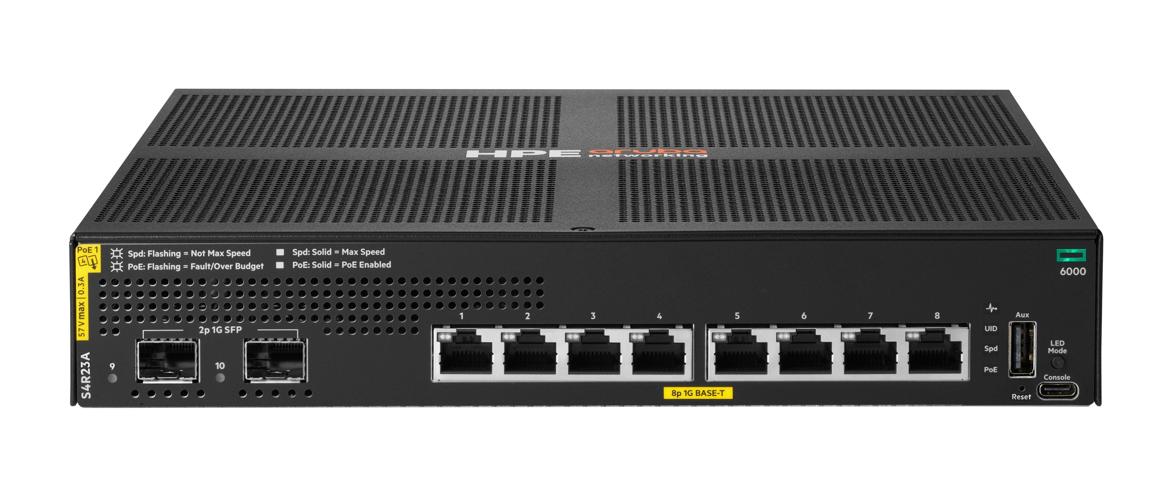 Przelacznik Aruba Networking 6000 8g Class4 Poe 2sfp 67w S4r23a