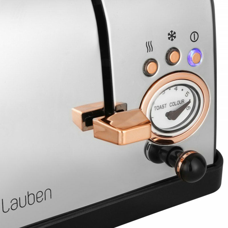 Tostadora Lauben Lbn4st1500bc 6 4 Rebanada(S) 1500 W Negro, Acero Inoxidable