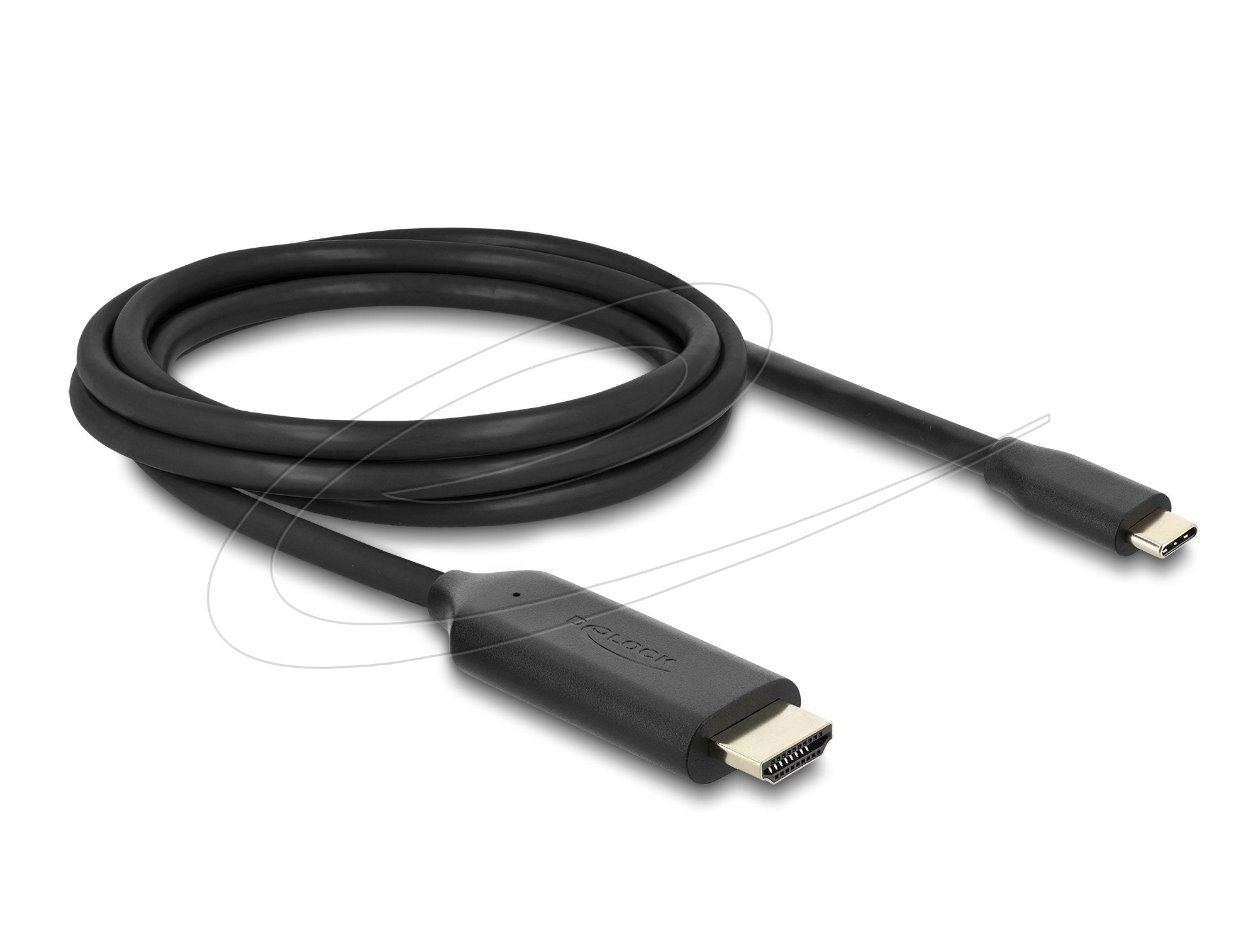 Delock Usb Type-C Zu Hdmi Cable (Dp Alt Mode) 8k 60 Hz Mit Hdr Funktion 2 M Schwarz