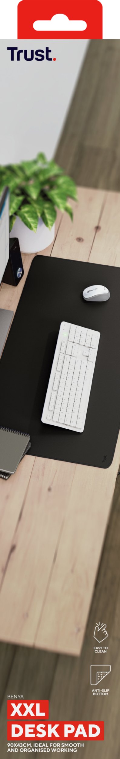 Alfombrilla Xxl Benya Negro Trust 430x900 Mm/ Antideslizante/ Flexible