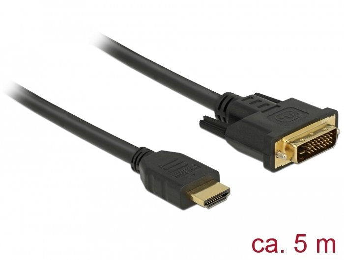 EAN 4043619856565 - DeLOCK 85656 adaptador de cable de vídeo 5 m HDMI tipo A (Estándar) DVI Negro imagen 1