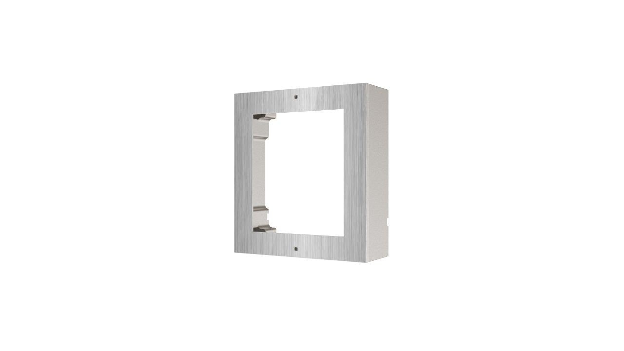 Caja De Registro En Superficie Para 1 Módulo De Videoportero Hikvision Acabado En Acero Inoxidable
