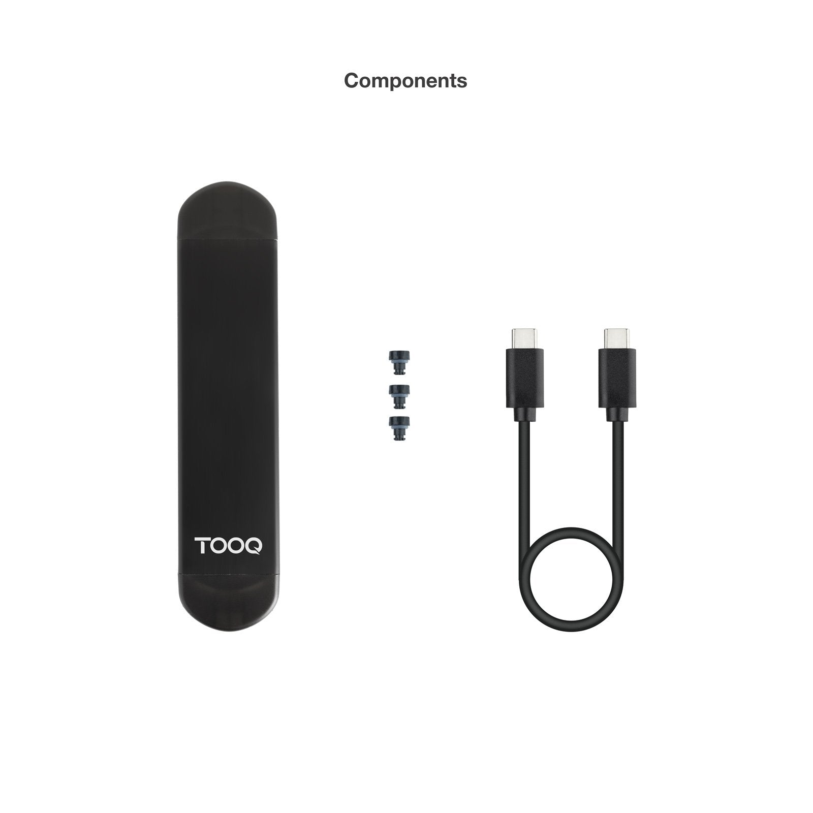 Caja Externa Para Disco Ssd M.2 Nvme Tooq Tqe-2240b Usb 3.0 Usb Tipo-C 3.2 Gen2