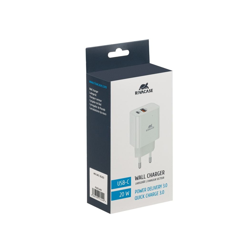 EAN 4260709013244 - Rivacase PS4102 W00 cargador de dispositivo móvil Universal Blanco Corriente alterna Carga rápida Interio imagen 2
